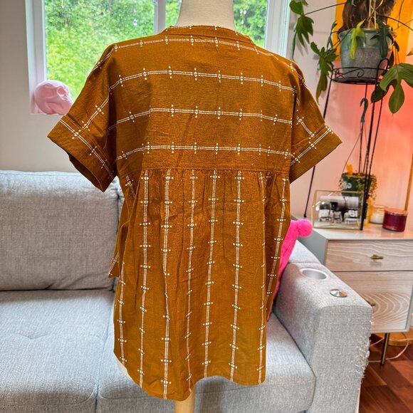 NWT Madewell Popover cotton top (size XXS) - Picture 7 of 8